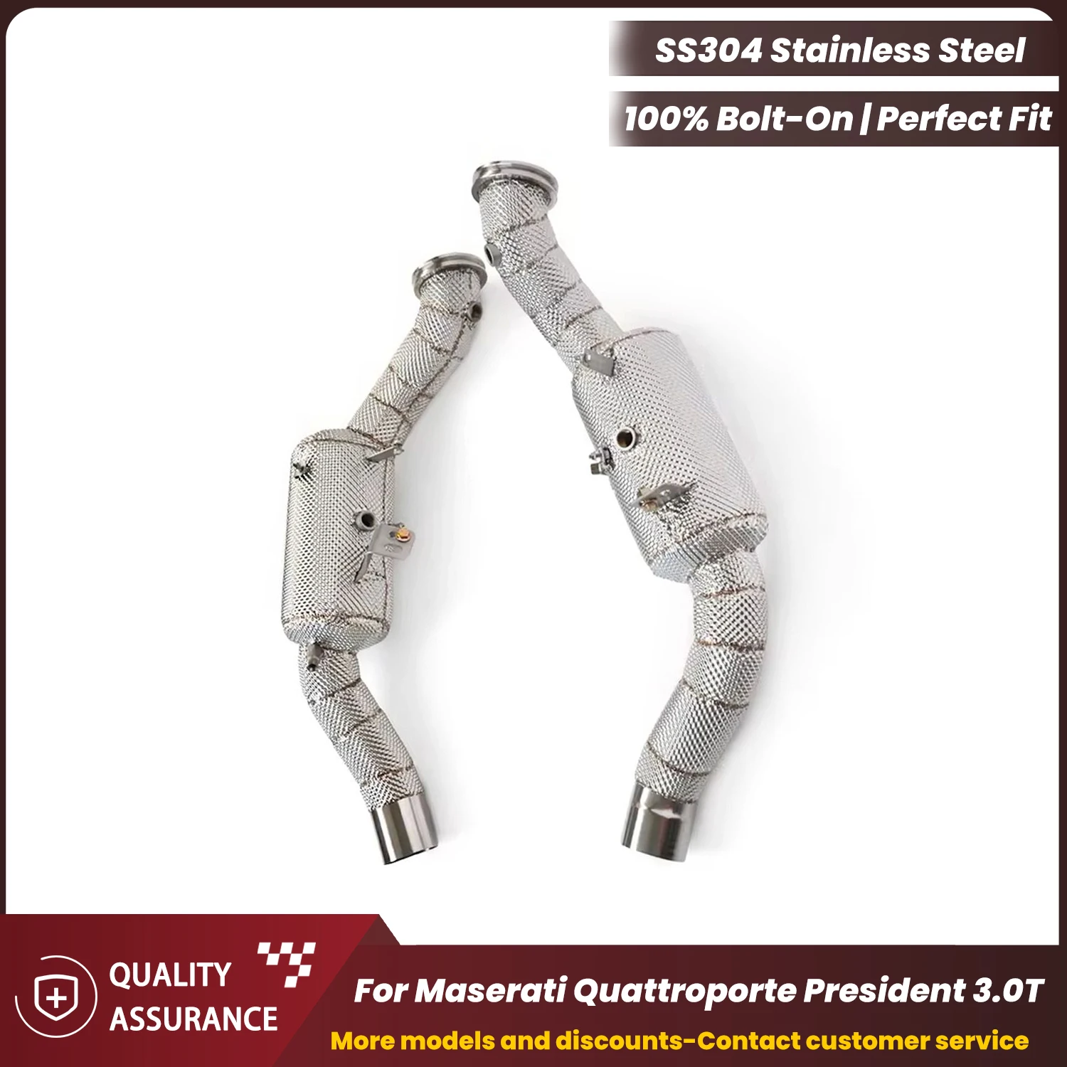 

Stainless Steel Downpipe ECCF for Maserati Quattroporte President 3.0T High Flow Plug & Play OEM Warranty Friendly