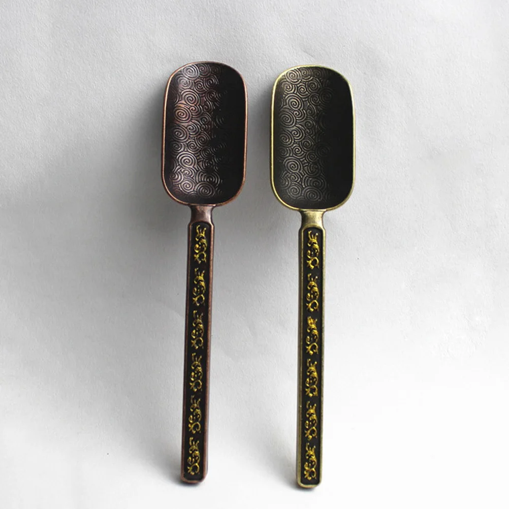 

Copper Zinc Scoop Retro Style For Loose Leaf Tea Coffee Beans Measuring Spoon Tea Shovel Copper Coffee Scoop Kitchen Bar