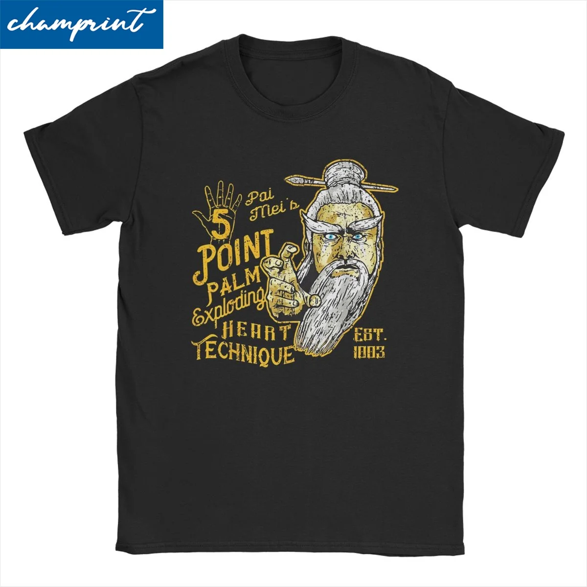 Pai Mei Point Exploding Heart Technique T-Shirt Men Women's Pure Cotton T Shirt Fists of the White Lotus Tees Big Size Clothing