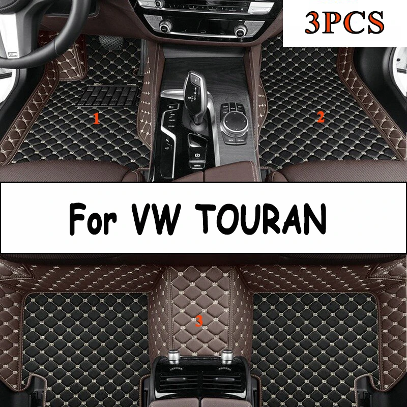 

Автомобильные коврики для Volkswagen TOURAN 5-местный 2006-2015 2014 2013 2012 2011, пользовательские автомобильные подушечки для ног, автомобильный ковер, чехол для интерьера