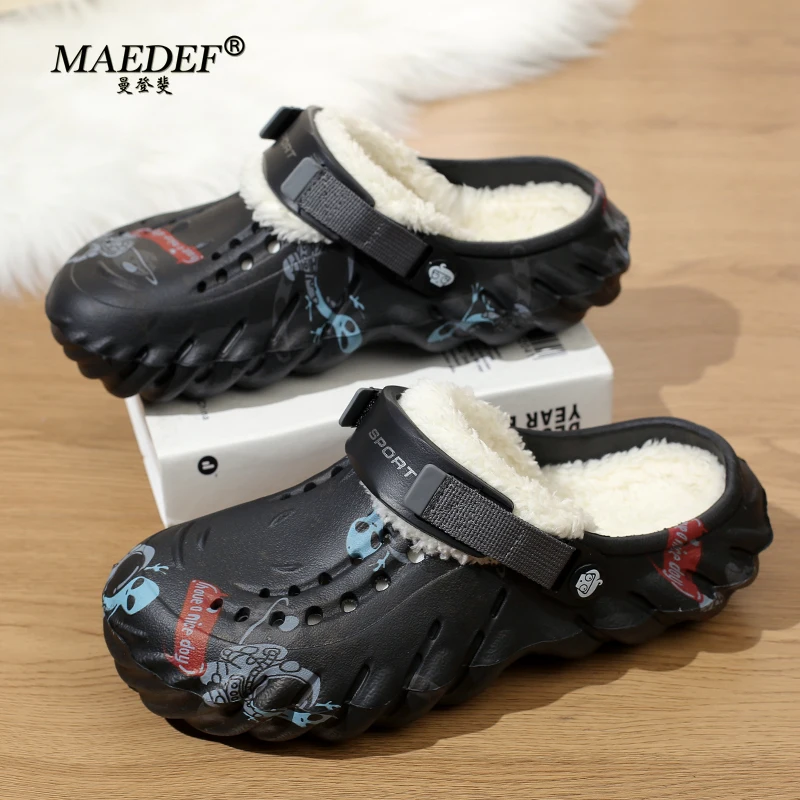 MAEDEF Winter Slippers for Men Lightweight Home Slipper Comfortable Man Beautiful Male Shoe Simple Anti-slip Men's Flats Shoes