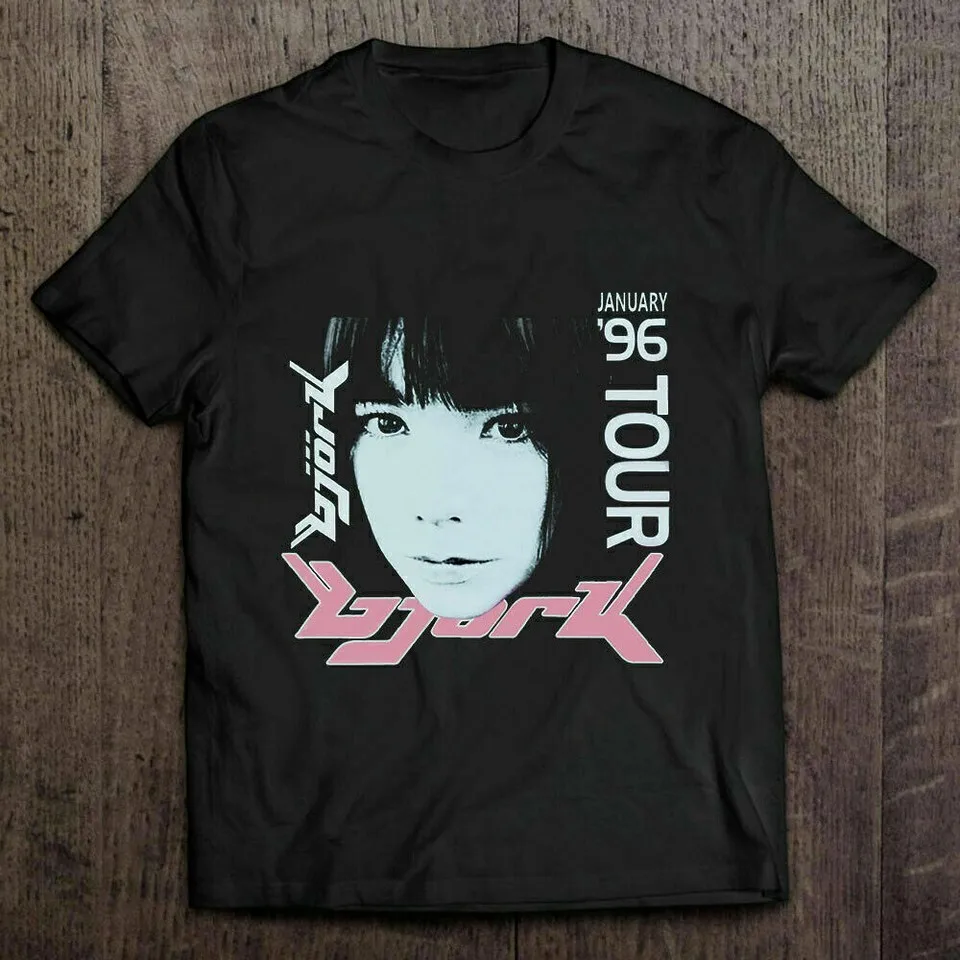 Bjork Japanese Tour Unisex T-shirt Black Vintage Short