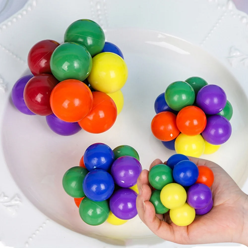 

Креативная игрушка-антистресс: эластичный разноцветный мяч для снятия напряжения, декомпрессионный мяч, разнообразные мячи с бусинами для сжимания, для дома и офиса, для расслабления