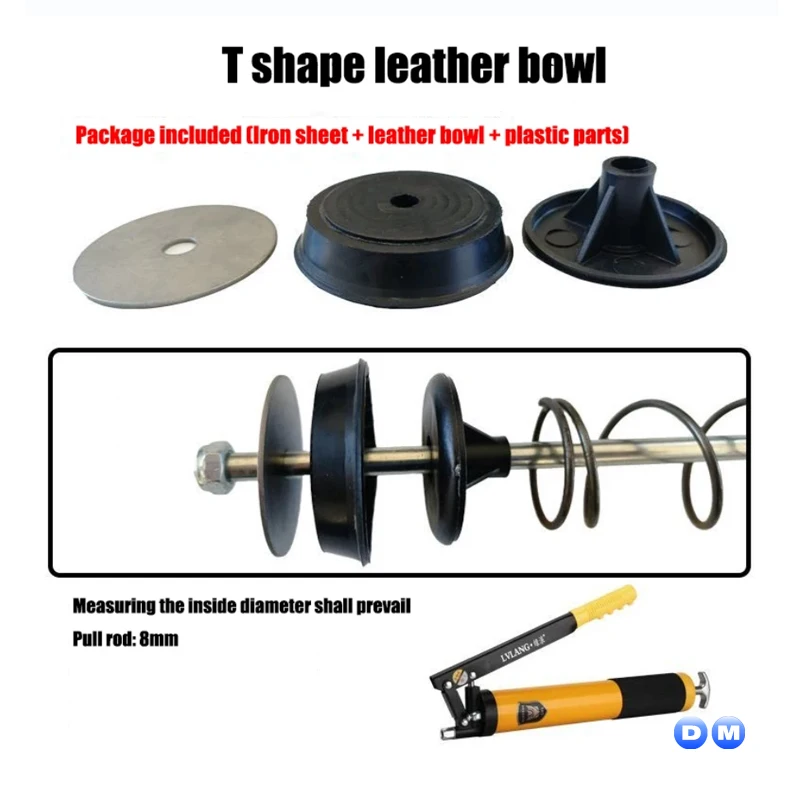 General Accessories for Conventional Manual Butter Guns, Cup Type T for Oil Seal Soft Rubber Rings with Diameter of 56MM ,60MM