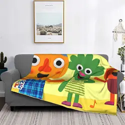 Noodle & Pals Micro Super Simple Velvet Throw Blankets Nursery Rhymes Songs Blanket for Sofa Office Warm Bedding Throws
