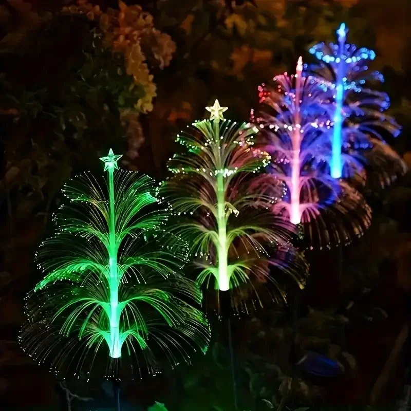 

Solar Powered Jellyfish Lights 5-Layer 7 Colors Outdoor Garden Festival Decor for Patio Christmas Tree Light Moon Star Decor