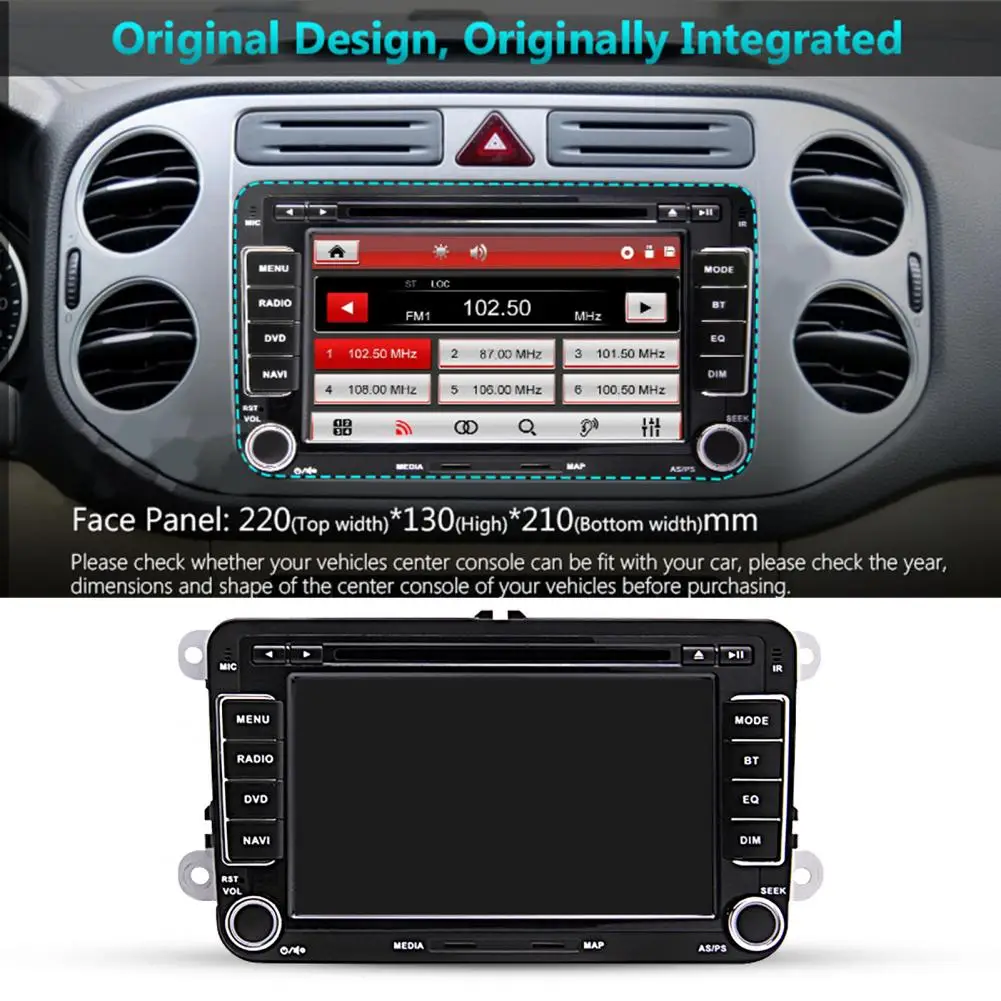 1 Set Car GPS Navigation 7 Inch Capacitive Touch Screen Car GPS Navigation Video Radio Multimedia for Android System