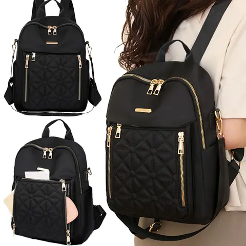 New fashion nylon fabric backpack women's backpack travel bag