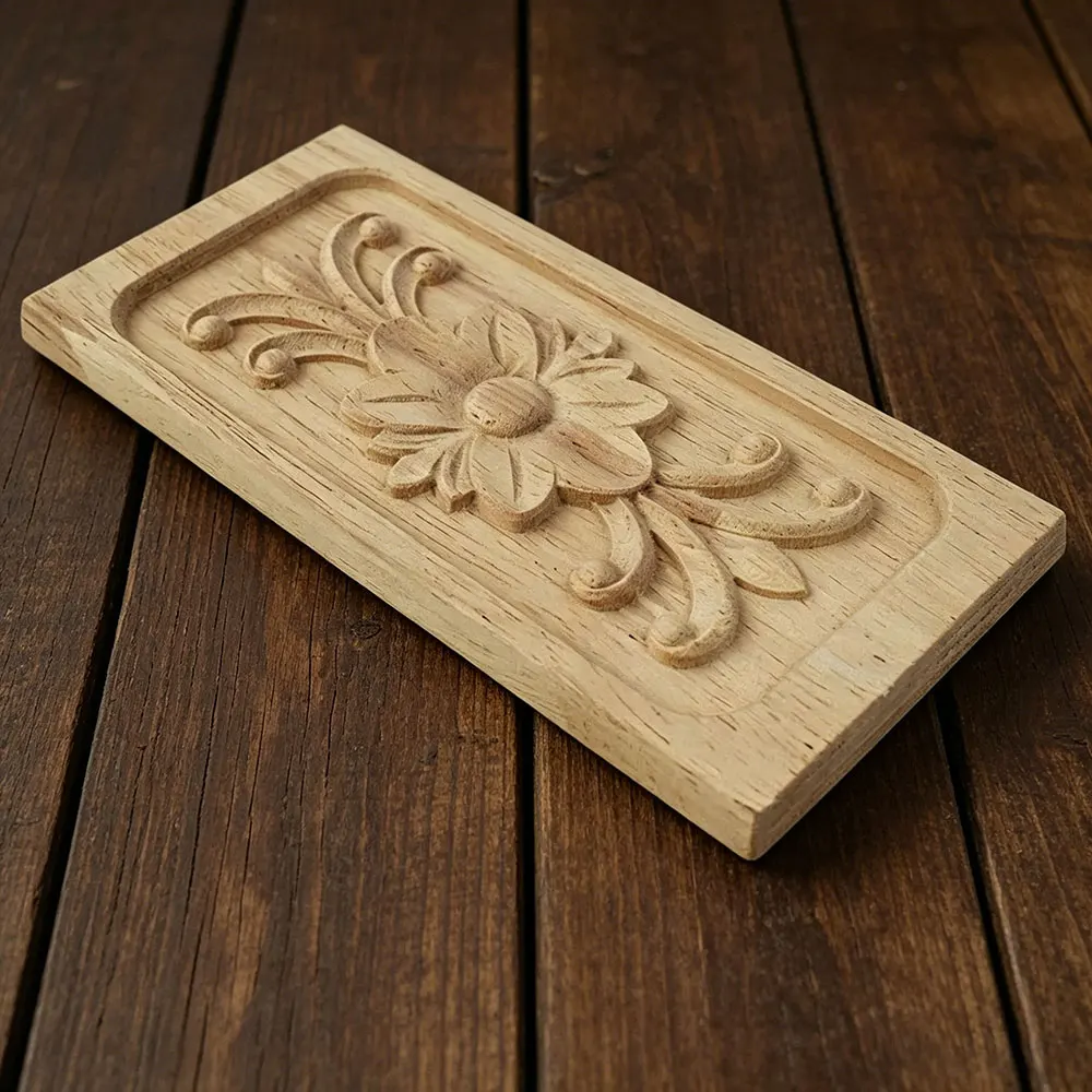 

2PCS Classic Wood Carved Corner Decal Vintage Furniture Wood Carving Craft Home Decoration Accessories for Living Room