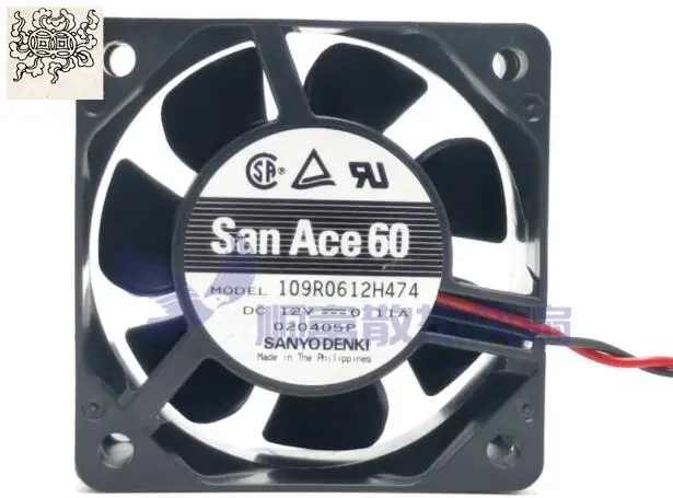 

Ltsf For SANYO DENKI 109R0612H474 DC 12V 0.11A 60x60x25mm 2-Wire Server Cooling Fan