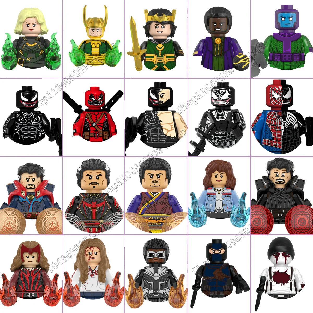 Горячие игрушки Marvel Doctor Strange Venom Daredevil, мини-строительные блоки, классические аниме-игрушки, праздничный подарок, кирпичные игрушки