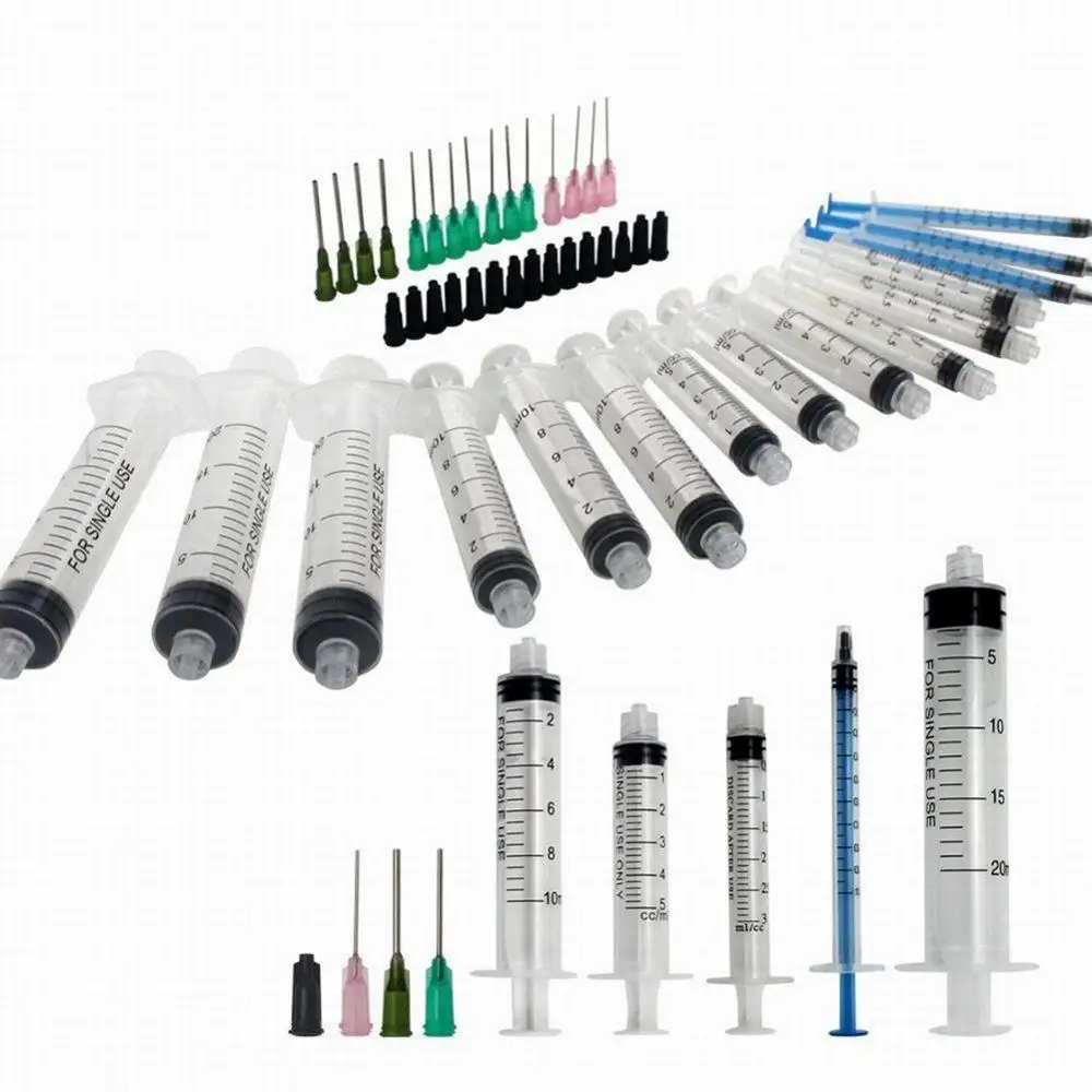 Laboratorium Toegewijde 1/2/5Ml Plastic Wegwerpspuit Met Naald Individueel Verpakte Navulmeetoplossing Voor Huisdieren