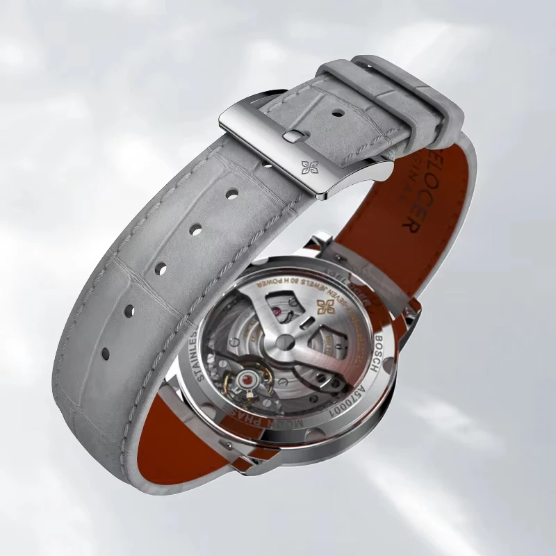 AGELOCER Orologio da astronomo originale Orologio da uomo di lusso Meccanico automatico 29.51 giorni Orologio con fasi lunari Regalo di compleanno per uomo