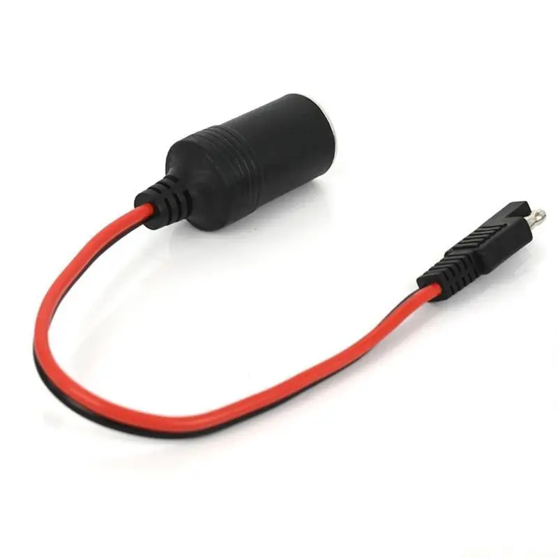 M5TD SAE to 12V Motorcycle Female Cigarette Socket Adapter Cable with SAE 2 Pin Quick Release Disconnect Connector