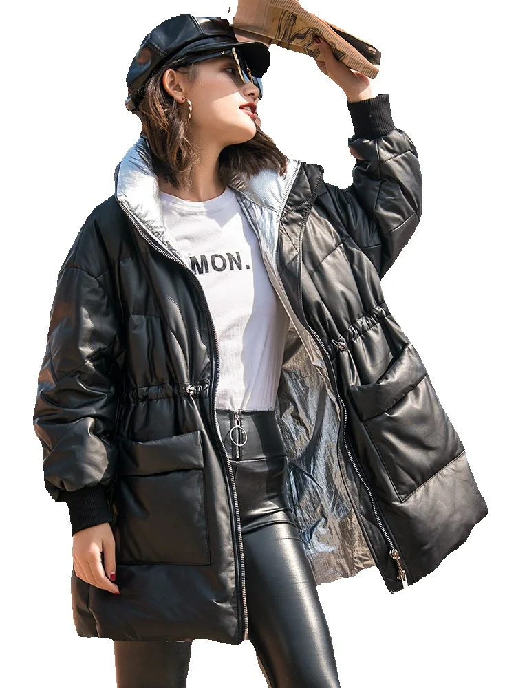 

Seasonal New Genuine Leather Down Women's Sheepskin Coat Long Loose Fashion Coat