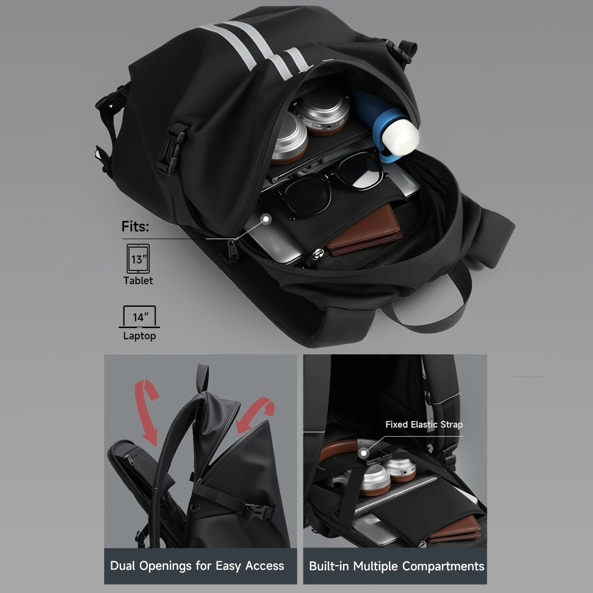 Tigernu Fashion TPU Waterproof Motorcycle Backpack With Reflective Strip Outdoor Sports Riding Bags Helmet Locomotive Backpack