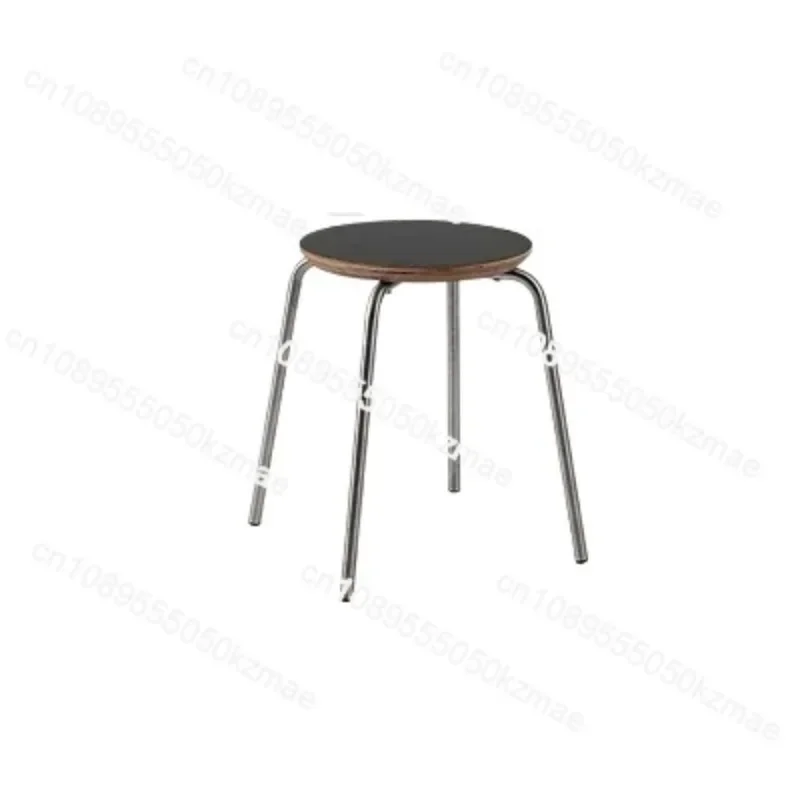Suitable for stacking household dining table round stainless steel simple living room small stool