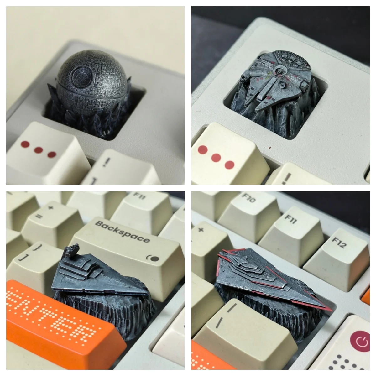 HCY Death Star Artisan Keycap Resin Handmade 3D printed Custom DIY Keycap PC Gaming Mechanical Keyboard Accessory Gift Collect