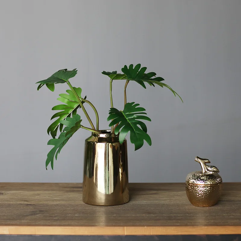 59CM Turtle Leaf Artificial Plant Nordic Ins Home Decoration Wedding Ornament Plant Rainforest Octagonal Leaf - view 5