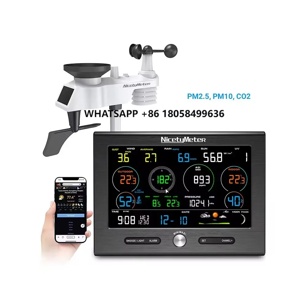

FT0371-020T Professional Wireless Weather Station Pm2.5 Weather Station With Smart WIFI