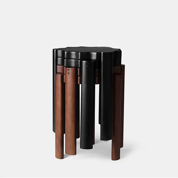 

#Scandinavian Designer Solid Ash Wood Stackable Dining Stool Extra Seat for Living Room