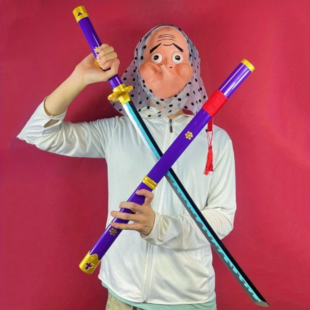 Espada de Anime Roronoa Zoro Katana de 40 pulgadas, accesorio de Cosplay, cuchillo Ninja, hoja Zoro, tamaño Real, japonés, Katana, juguetes originales de sable samurái