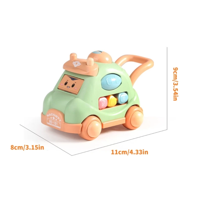 Musical Toy Car Friction Power Vehicle Light up Toy Children Party Special Birthday Gift for Infant First Toy Vehicle