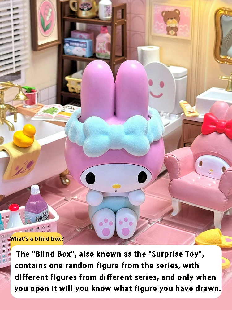 MINISO Sanrio bath time blind box ornaments tide play handmade desktop gift girls whole box