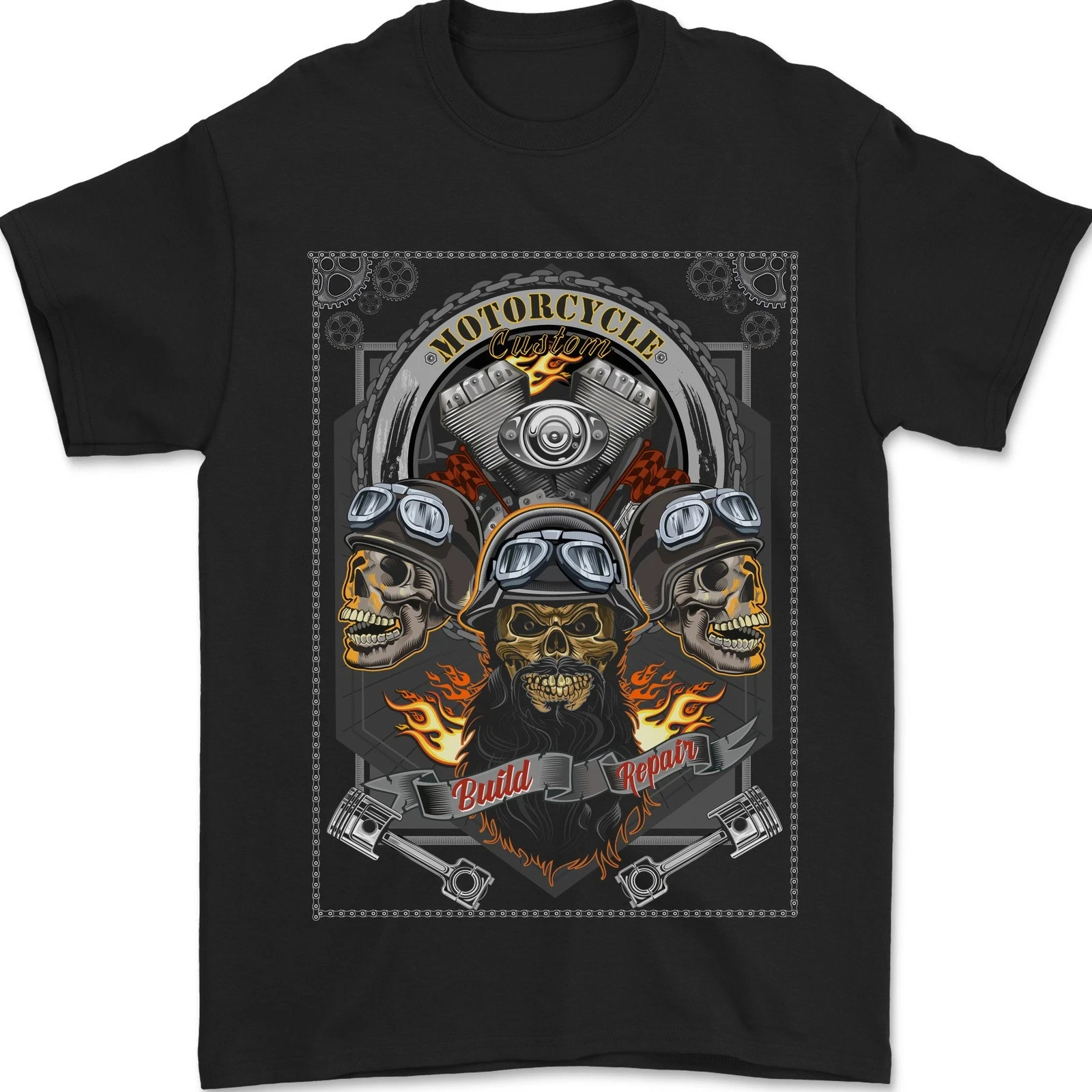 

Motorcycle Riding T-shirt Men's Summer Sweat-absorbing Breathable Top Cotton Short-sleeved Fashion Trendy Men's Clothing