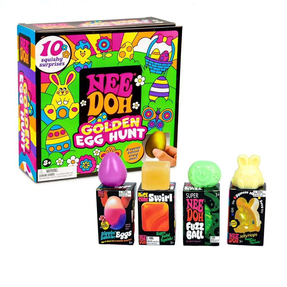 

Новинка 2026: Игрушка-сюрприз Needoh Golden Egg Treasure Hunt в закрытой коробке с мягкой игрушкой-антистрессом для детей, для пасхальных вечеринок