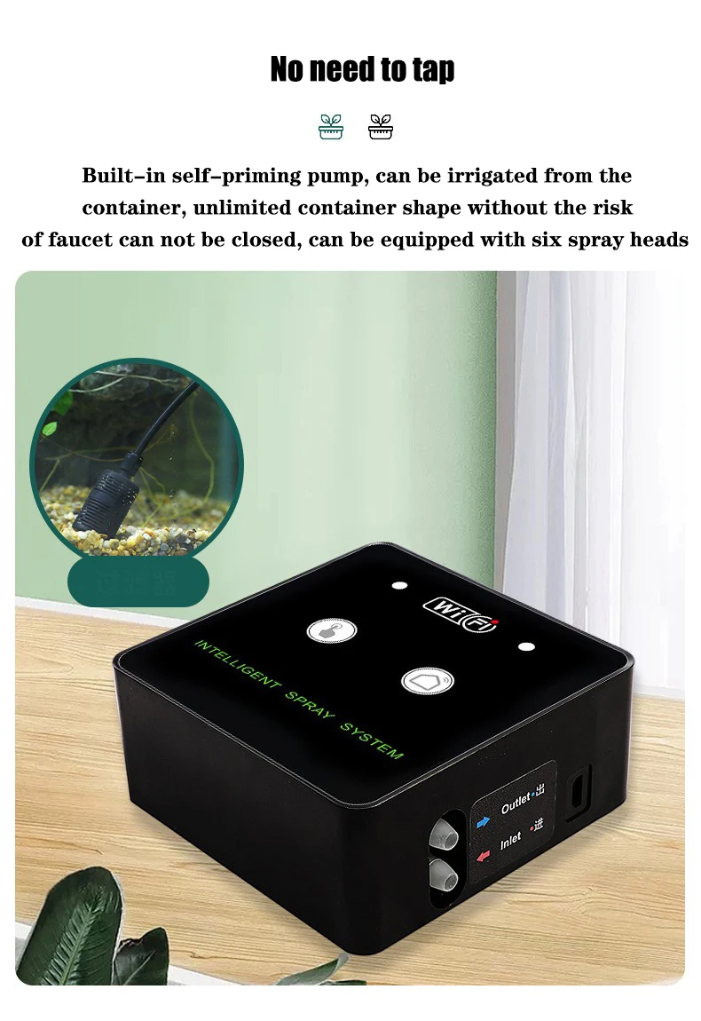 Rainforest Sprayer WiFi-Steuerung Automatischer Nebel Regenwald Timing Spray System Kit Bewässerung Timer Reptilensprüher Luftbefeuchter – Detail 7