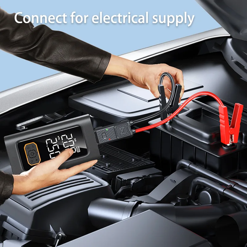 6000/10000mAh Portable Multi-Function Car Jump Starter & Air Compressor For Gas&Diesel Cars Portable Electronic Air Inflator