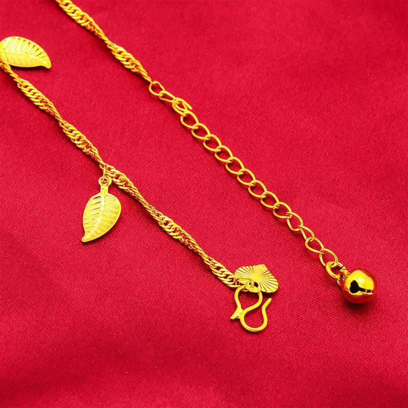 

Women's Heart-Bell Multi-Line Anklet (24K AU999)3D Heart-Bell Charm, Matte Multi-Line Chain, Daily Street Style, Playful Agility