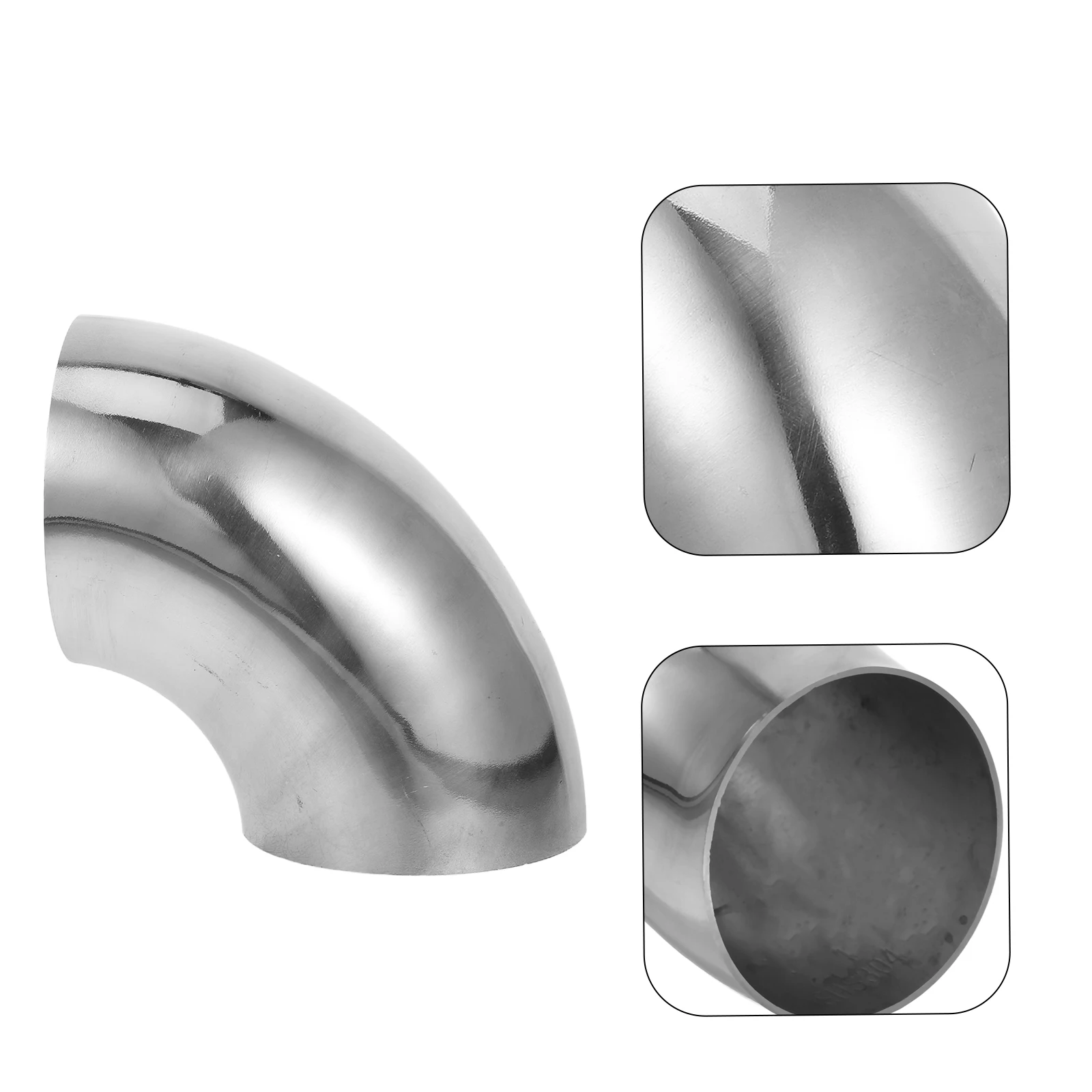 

304 Stainless Steel 90 Degree Elbow Joint For Staircase Strong Connector Round Fitting Indoor Outdoor Use Staircase Handrail