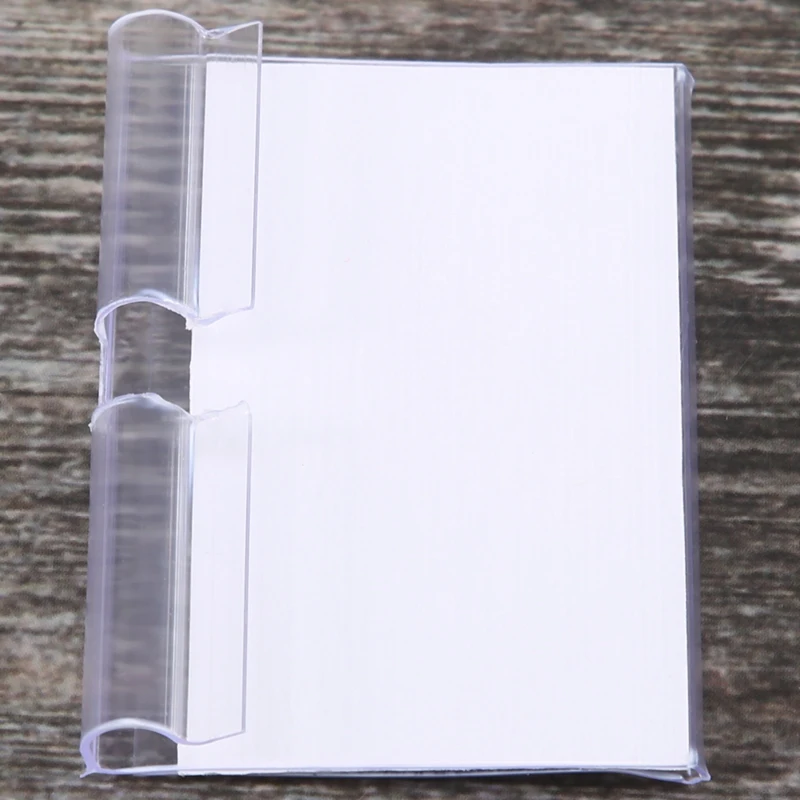 50Pcs Clear Plastic Label Holder Price Tag, Shelf Label Clip Removable Label Holder For Storage Bins Basket Labels