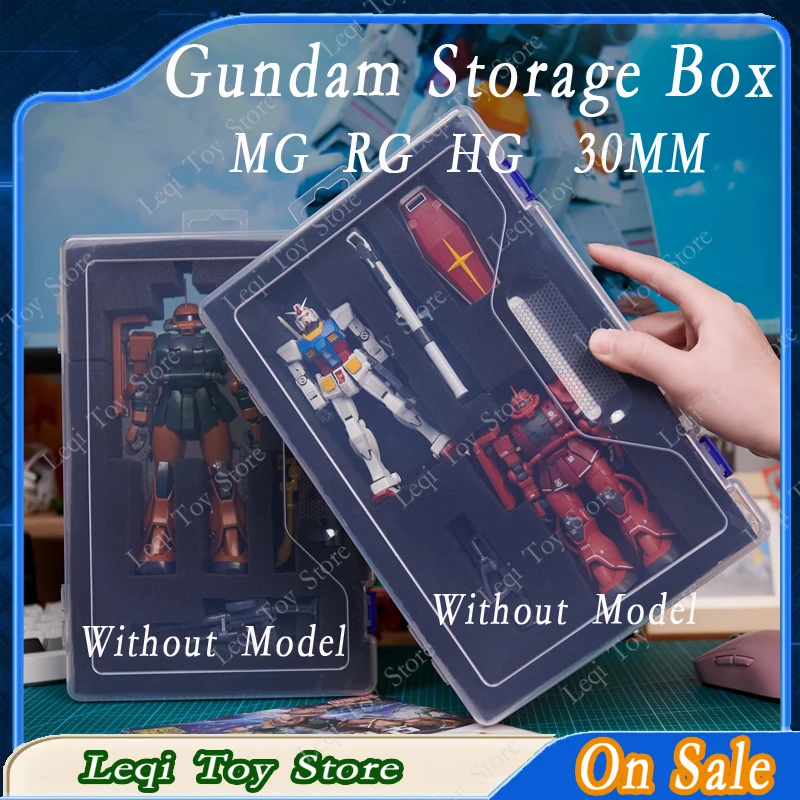 

Anime Figures Peripheral Model Sealing Box Splicable Bracket For Gundam HG RG MG 30MS Display Box Collection Toy Gift