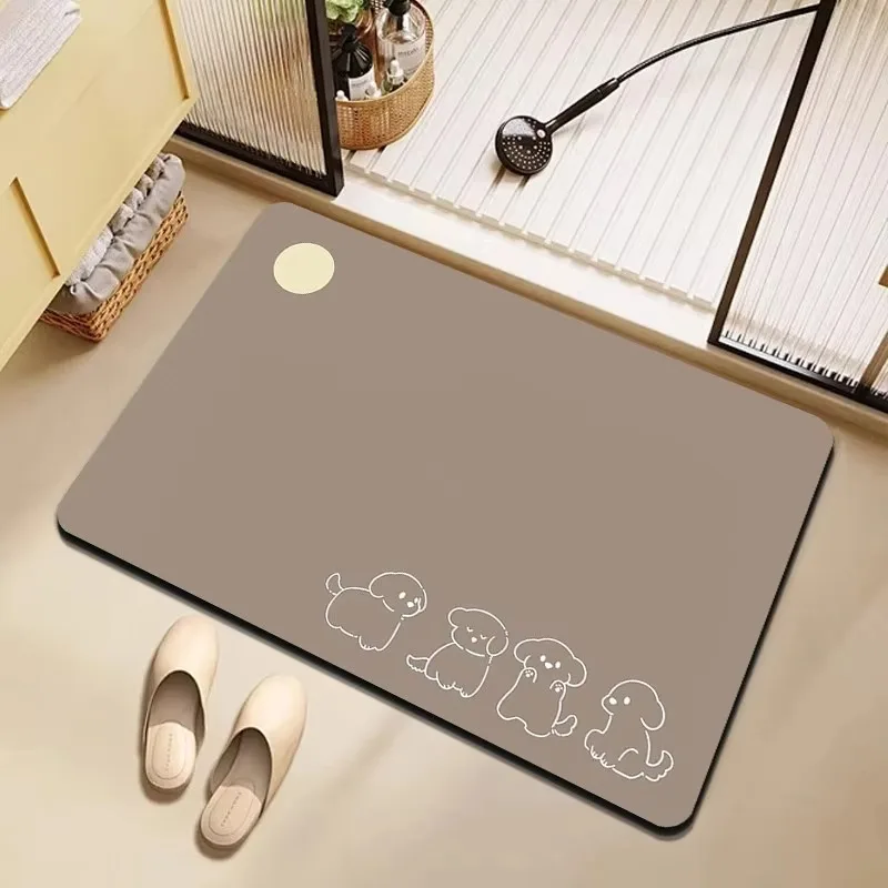 VIKAMA Minimalist Star and Moon Print Area Rug for the Bedroom and Walk-In Closet—Noise-Reducing, Machine-Washable Home Decor