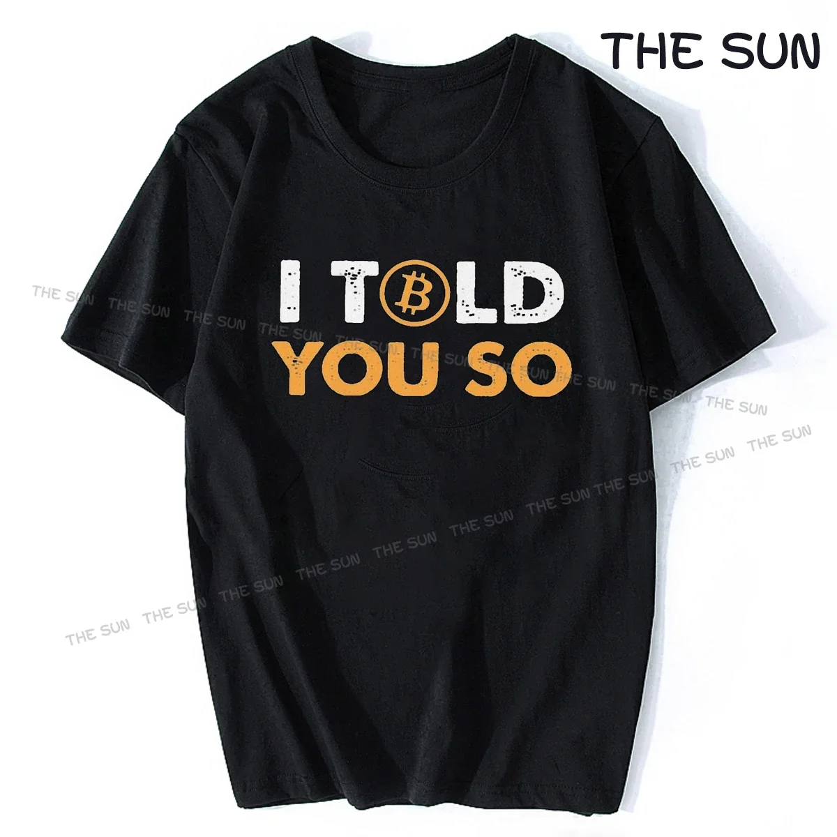 Men Tshirts Bitcion Art Satoshi Nakamoto I Told You So Bitcoin Funny T Shirt Vintage Grunge High Quality Tshirt Loose cotton