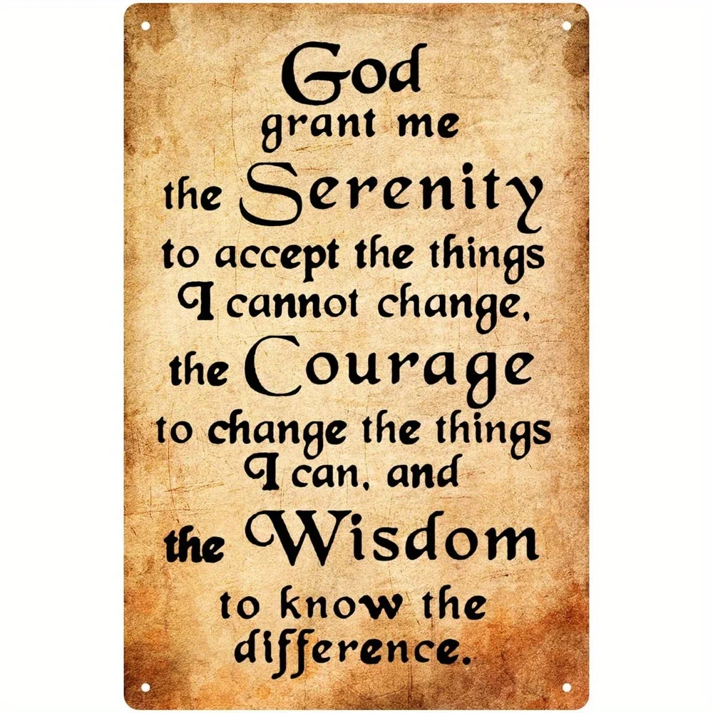 Serenity Prayer God Grant Me The Serenity Vintage Metallschild aus Metall