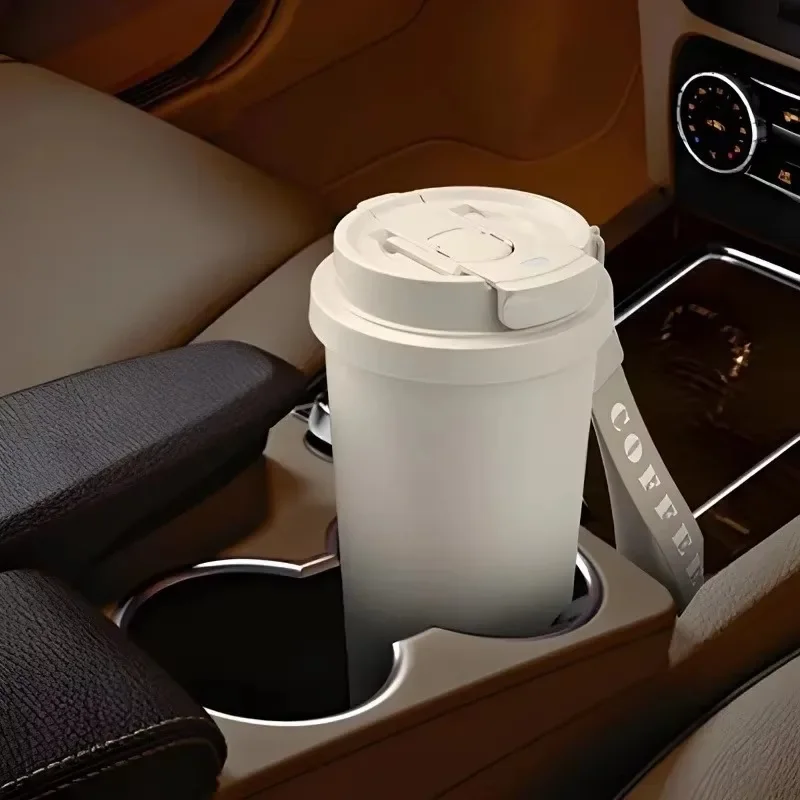 500ML Large Capacity Ceramic Vacuum Flasks Reusable Double Wall Thermoses Stainless Steel Coffee Mug Insulated Cup Drinkware