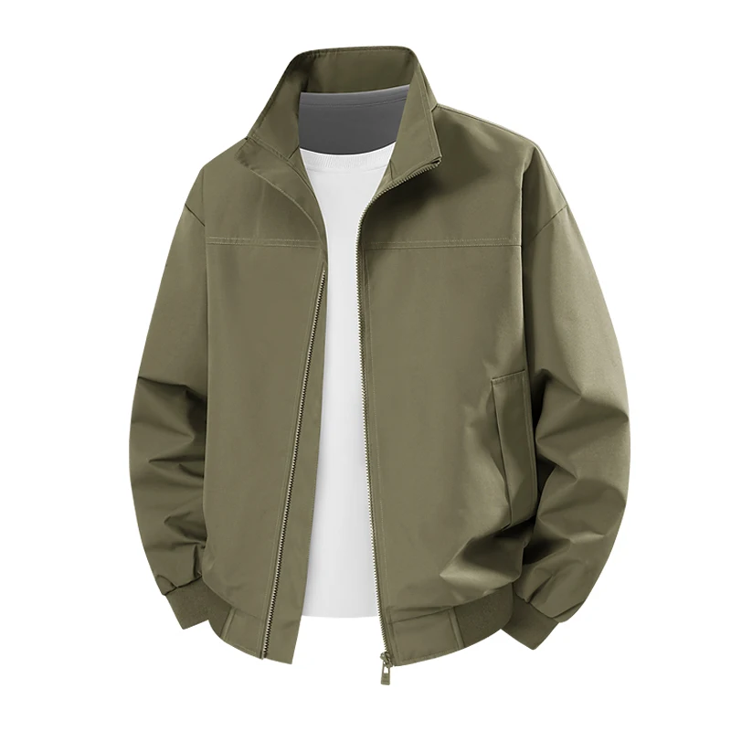 

Мужская ветрозащитная модная куртка весна-осень 2026, высококачественная классическая мужская куртка для активного отдыха, деловая куртка с воротником-стойкой