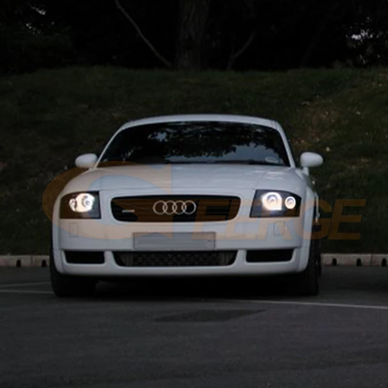 For Audi TT MK1 8N 1998 - 2003 2004 2005 2006 Ultra Bright A/W Switchback Day Light Turn Signal SMD LED Angel Eyes Halo Rings