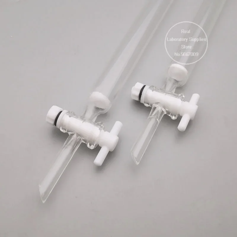 1pcs Lab Glass Chromatography Filter Column with PTFE Piston Chemistry Lab Set