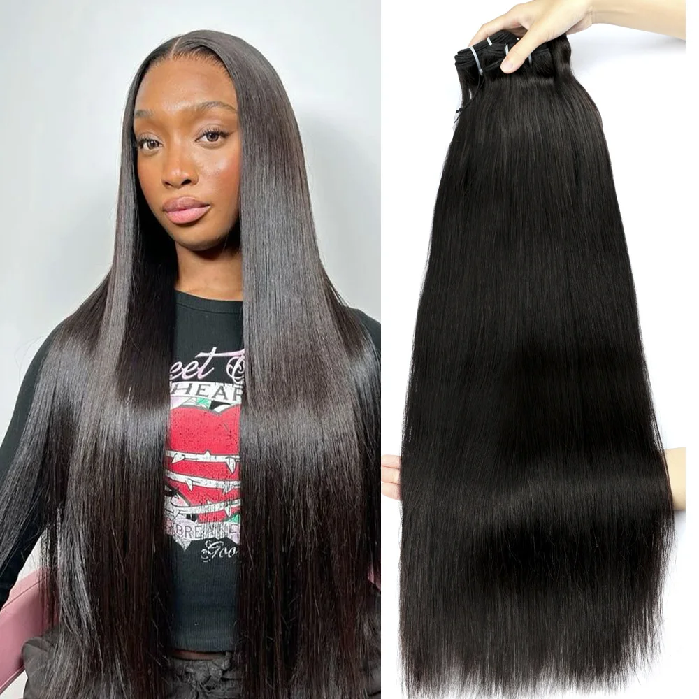 

Наборы бразильских прямых волос 15A, 30-32 дюйма, 100% натуральные необработанные прямые волосы для наращивания, 4 пучка, натуральные человеческие волосы