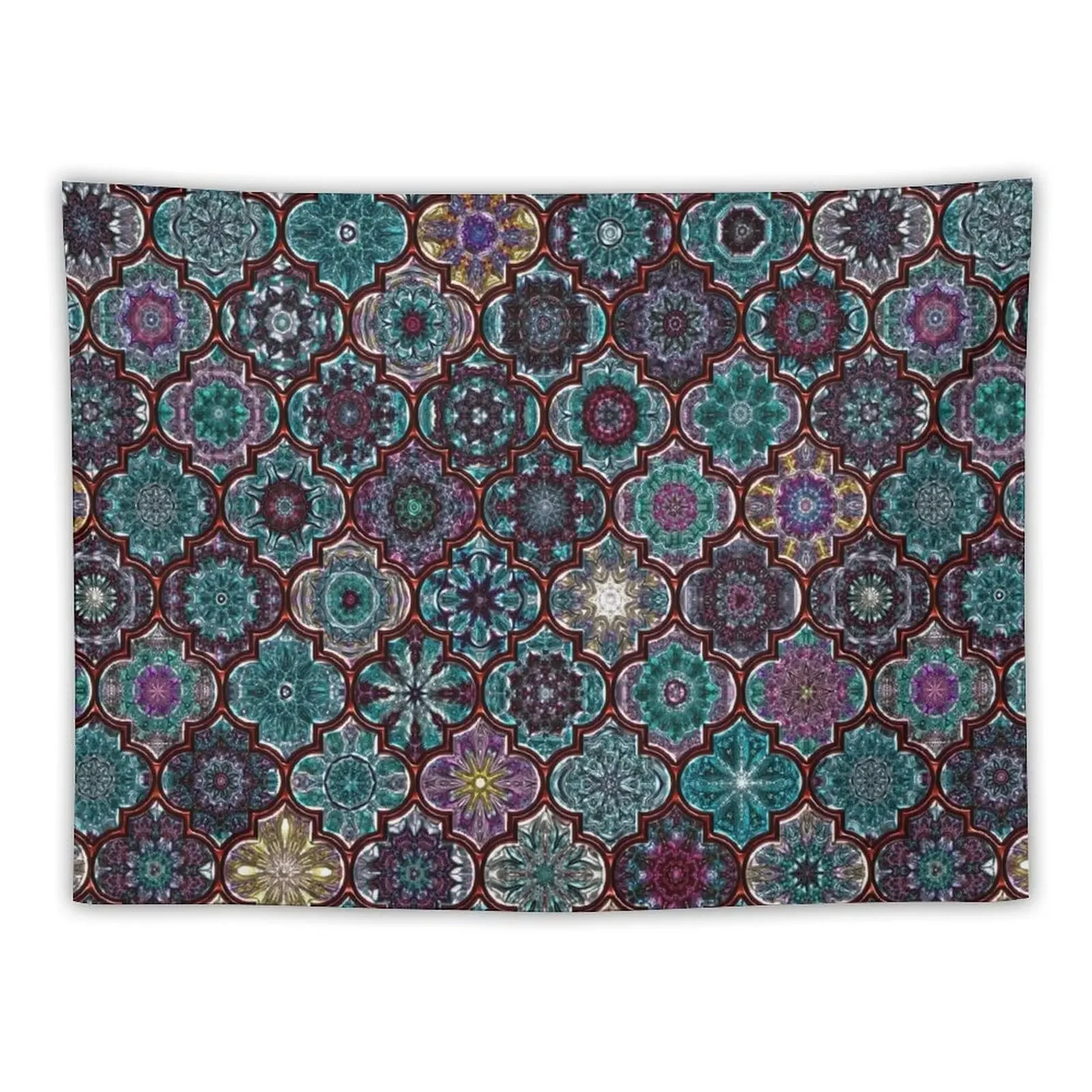 Moroccan Tile Pattern tile Tapestry Tapete For The Wall Bedroom Decor Tapestry