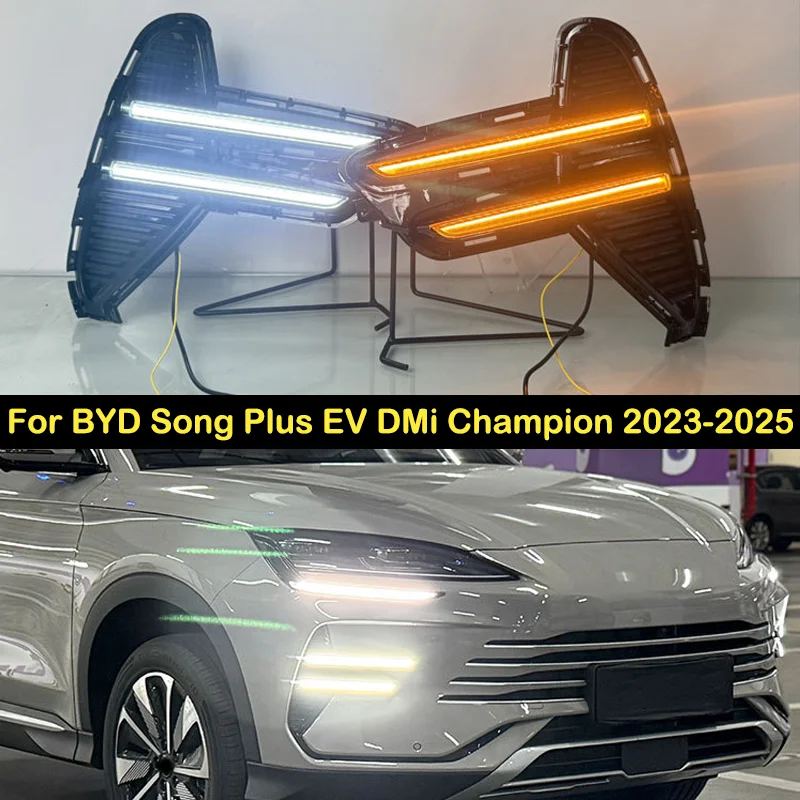 

DECHO For BYD Song Plus EV DMi Champion 2023-2025 LED Foglight DRL Front bumper foglight foglamp Daytime running light