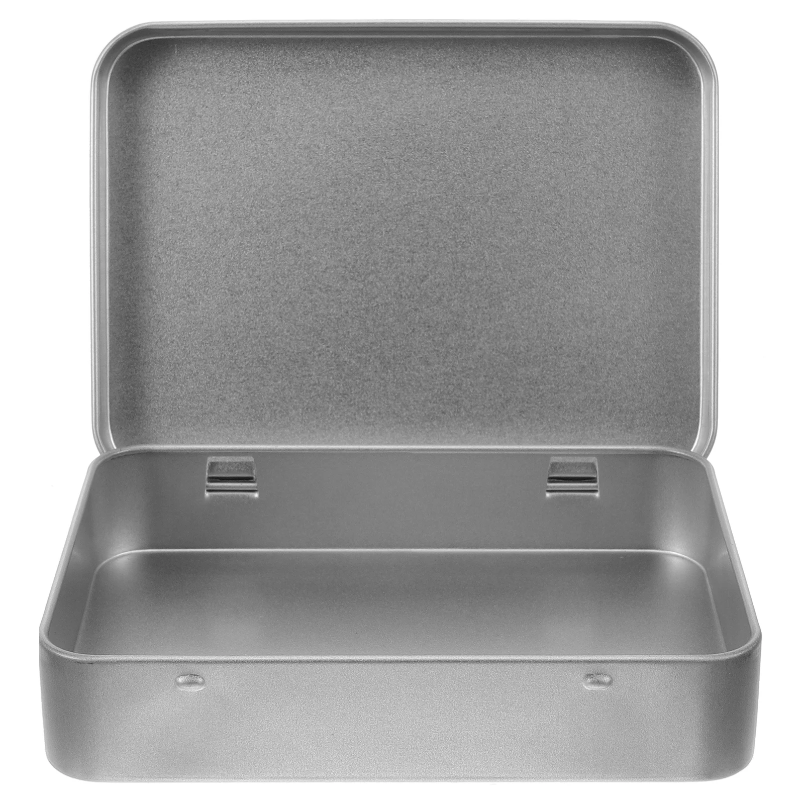 

Metal Rectangular Tin Box Lid Storage Holder Reusable Can Container Candy Tea Trinket Match Rope Tinplate Jar Gift Packagingbag
