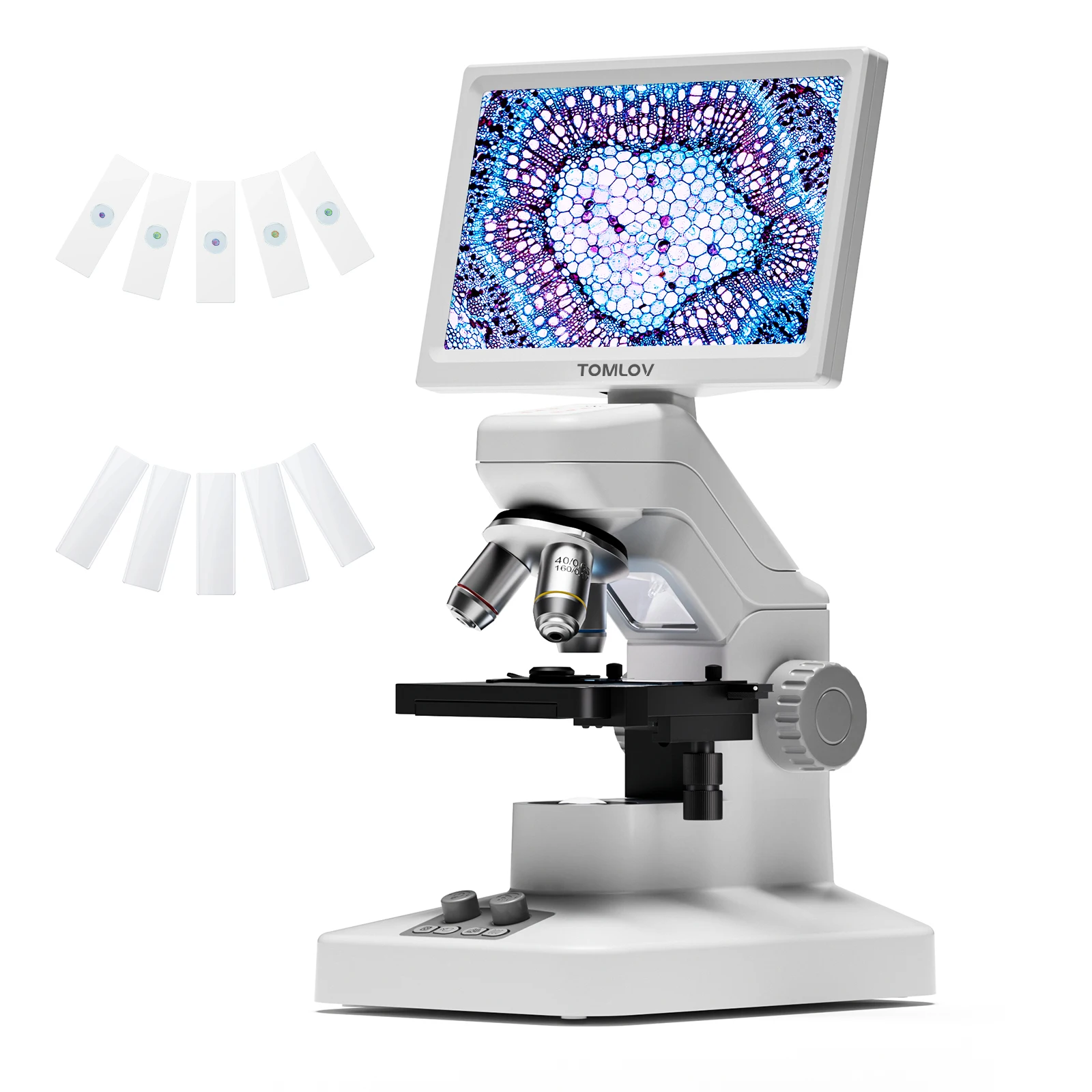 301 Max Professional Microscopes for Kids Students X-Y Stage 1200X WIFI Digital Biological Microscope 7