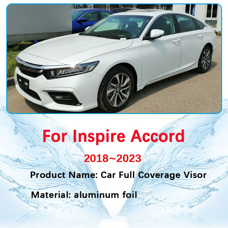 For Honda Inspire Accord 2018~2023 2019 2020 2021 Car Full Sun Visor Rear Window Cover Windshield Mat Sunshades Auto Accessories