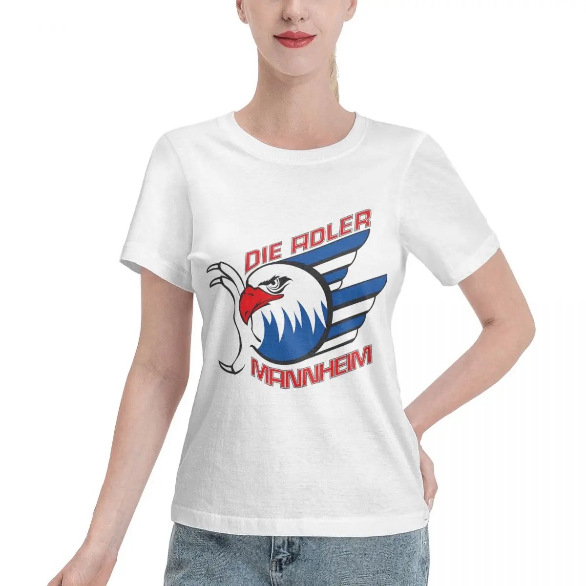 

Хоккейная футболка Adler Mannheim, женские футболки с короткими рукавами, одежда с круглым вырезом, хлопковые летние футболки, уличная одежда